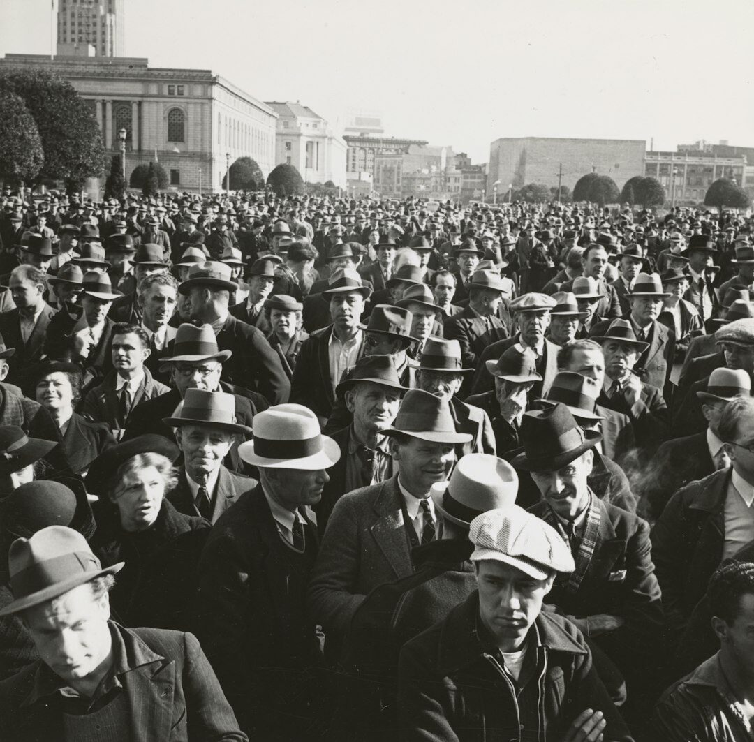 Crowd gathered at an outdoor red carpet event